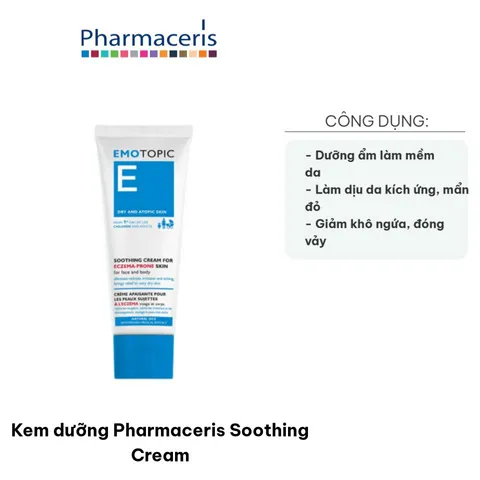 Kem Dưỡng Ẩm Pharmaceris Soothing Cream 75ml - Giúp Giảm Kích Ứng, Ngứa Da, Tái Tạo, Phục Hồi Da Cho Trẻ Em & Người Lớn