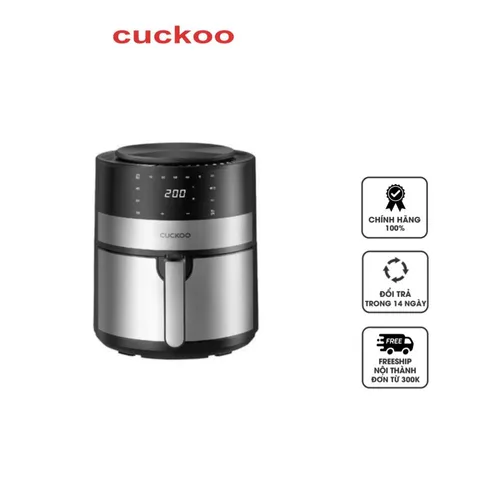 Nồi Chiên Không Dầu Cuckoo CAF-F0410T 4.7L - 9 Chức Năng Nấu, Điều Khiển Cảm Ứng, Tùy Chỉnh Nhiệt Độ 65-200°C