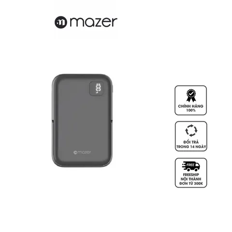 Pin Sạc Dự Phòng Mazer Smallest MagSafe 10.000mAh - Sạc Không Dây 15W, Thiết Kế Gọn Nhẹ, Sạc Nhanh USB-C PD 20W