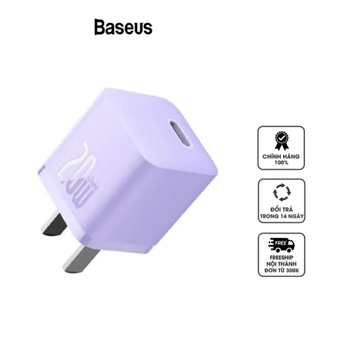 Củ Sạc Nhanh 20W Baseus GaN5 - Bộ Sạc Mini Đa Năng Type C Tương Thích iPhone và Samsung - Sạc PD Thông Minh Ổn Định