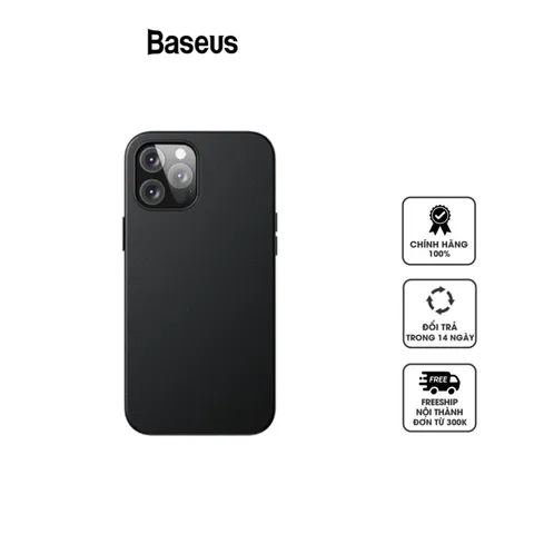 Ốp Lưng Da PU Baseus Magnetic Chính Hãng Cho iPhone 12/Pro/Promax/Mini - Sạc Không Dây Thoải Mái, Bảo Vệ Toàn Diện