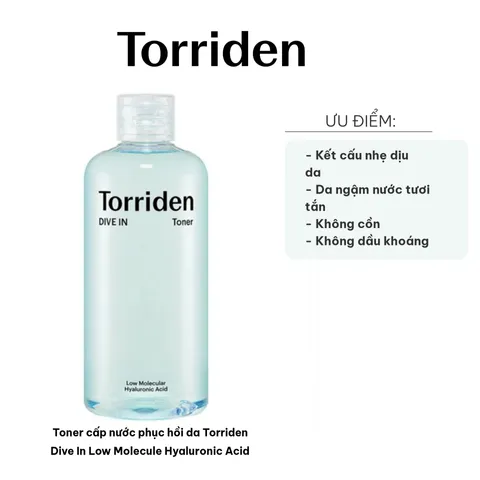 Toner Cấp Nước Phục Hồi Da Torriden Dive In Low Molecule Hyaluronic Acid 300ml - Dưỡng Ẩm Sâu, Giúp Da Mềm Mịn, Tươi Tắn
