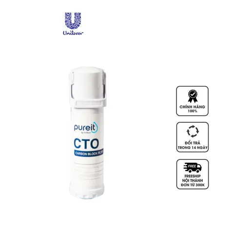 Lõi lọc CTO Pureit Delica UR5840 cho máy lọc nước âm tủ bếp - Loại bỏ clo, mùi, vị lạ, nước sạch tinh khiết, tuổi thọ 8-12 tháng