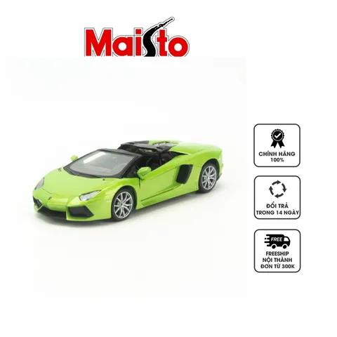 Mô Hình Xe Lamborghini Aventador LP 700-4 Roadster 1:24 Maisto - Siêu Xe Chất Liệu Kim Loại, Chi Tiết Mạ Chrome, Đồ Trang Trí Phòng Khách