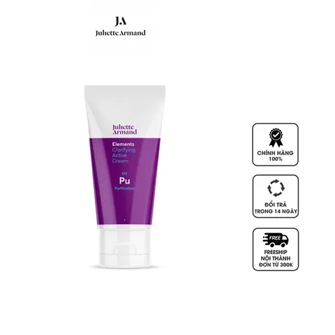 Kem Trị Mụn Juliette Armand Clarifying Active Cream - Giảm Mụn Hiệu Quả, Ngăn Ngừa Mẩn Đỏ, Dành Cho Da Dầu và Da Nhạy Cảm, 50ml