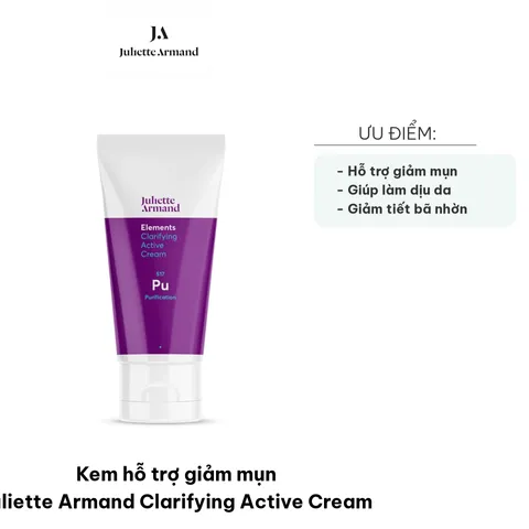 Kem Trị Mụn Juliette Armand Clarifying Active Cream - Giảm Mụn Hiệu Quả, Ngăn Ngừa Mẩn Đỏ, Dành Cho Da Dầu và Da Nhạy Cảm, 50ml
