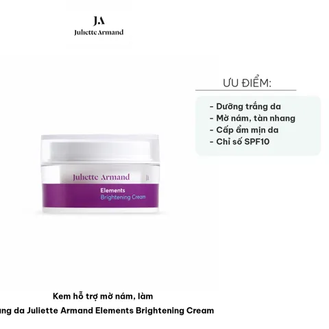 Kem mờ nám và làm sáng da Juliette Armand Elements Cream - Dưỡng trắng da, cải thiện sắc tố, phù hợp mọi loại da, 50ml