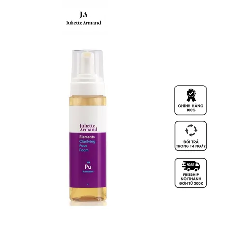 Sữa Rửa Mặt Tạo Bọt Juliette Armand Clarifying Face Foam cho Da Dầu và Mụn - Làm Sạch Sâu và Cân Bằng Dầu, Chai 230ml