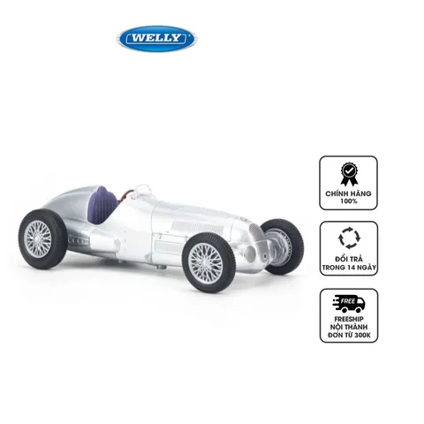 Mô hình xe đua Mercedes Benz W125 tỉ lệ 1:24 Welly - Chi tiết chân thực, quà tặng dành cho fan xe thể thao và sưu tầm mẫu xe độc đáo