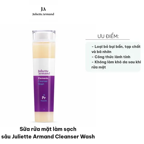 Sữa Rửa Mặt Làm Sạch Sâu Juliette Armand Cleanser Wash 210ml - Gel Tạo Bọt Nhẹ Nhàng, Phù Hợp Mọi Loại Da, Giúp Da Sạch Mịn Tươi Mát.