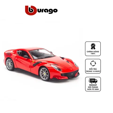 Mô hình xe ô tô Ferrari F12tdf 1:24 Bburago - Mô phỏng chi tiết siêu xe thể thao kim loại chắc chắn, quà tặng lý tưởng cho tín đồ đam mê xe hơi.