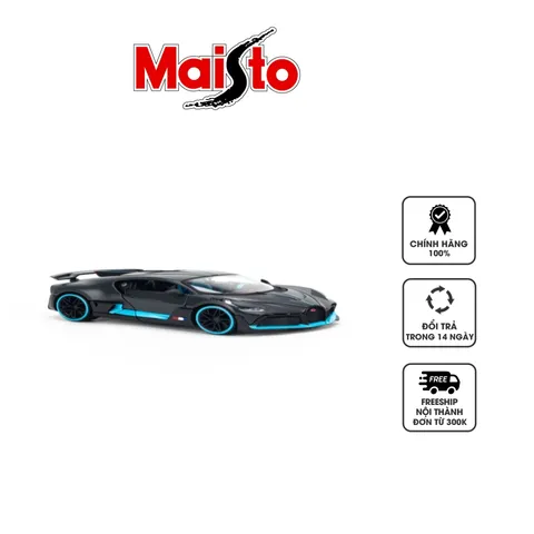 Mô hình xe Bugatti Divo Matte Black tỉ lệ 1:24 - Chi tiết hoàn hảo từ Maisto, quà tặng lý tưởng cho người đam mê xe hơi.