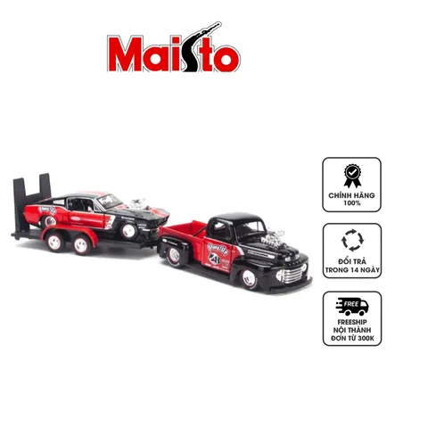 Mô Hình Xe Elite Transport Ford 48 F1 Pick Up + 67 Mustang GT Tỉ Lệ 1:24 - Đồ Chơi Sưu Tầm Chất Lượng Cao Maisto
