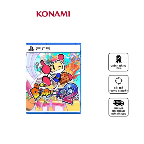 Đĩa game Super Bomberman R2 cho PS5 - Trò chơi hành động với nhiều chế độ hấp dẫn, chơi đơn và online, chiến đấu cùng bạn bè và gia đình