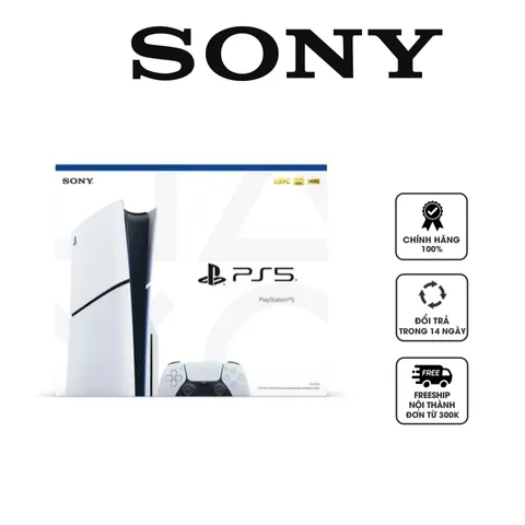 Máy Chơi Game Sony PlayStation 5 Slim - Thiết Kế Mỏng Nhẹ, Ổ Cứng SSD 1TB, Hỗ Trợ Đồ Họa 4K và 8K, Chơi Game PS4