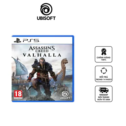 Đĩa Game Assassin's Creed Valhalla cho PS5 - Hành Động Nhập Vai Thời Kỳ Đen Tối - Quà Tặng Chất Lượng từ Ubisoft
