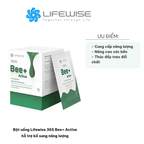 Bột Uống Lifewise 365 Bee+ Active - Hỗ Trợ Năng Lượng Từ Mật Ong & Chiết Xuất Tự Nhiên, Giúp Tăng Cường Sức Khỏe & Thể Lực