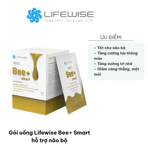 Gói Uống Lifewise Bee+ Smart Bổ Sung Dinh Dưỡng Tăng Cường Trí Nhớ - Hỗ Trợ Nâng Cao Tinh Thần và Giảm Căng Thẳng