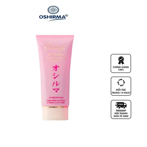 Sữa Rửa Mặt Oshirma Re-X Whitening 50ml - Sáng Da, Làm Sạch Hiệu Quả Bạch Quả, Dưỡng Ẩm Cho Mọi Loại Da