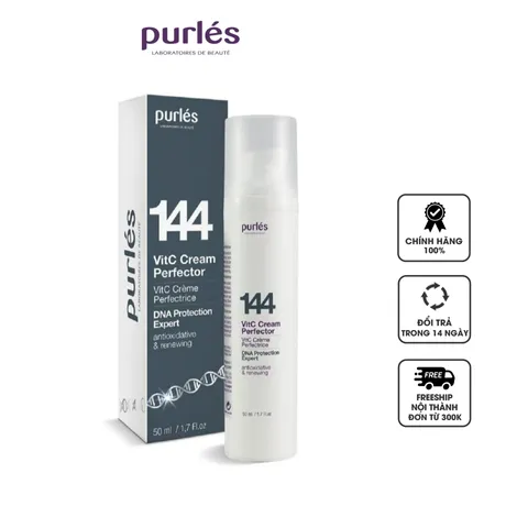 Kem Dưỡng Trắng Chuyên Sâu Purles 144 VitC Cream Perfector - Chống Nám Tàn Nhang, Tăng Cường Độ Sáng, Dưỡng Ẩm Chuyên Biệt Cho Da Trưởng Thành