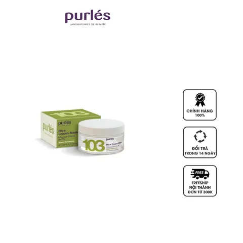 Mặt Nạ Cám Gạo Dưỡng Trắng Purles Rice Cream Mask - Hỗ Trợ Làm Sáng Da, Tăng Độ Ẩm, Phù Hợp Với Mọi Loại Da