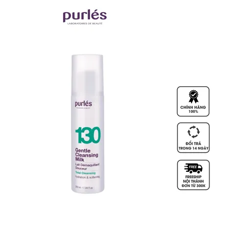 Sữa Rửa Mặt Dưỡng Ẩm Purles Gentle Cleansing Milk - Làm Sạch Sâu, Không Paraben, Phù Hợp Với Da Nhạy Cảm, 200ml