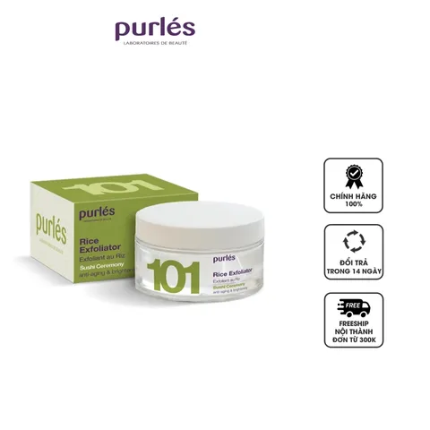 Tẩy Da Chết Cám Gạo Purles 101 Rice Exfoliator - Sáng Da, Làm Sạch Sâu, Chăm Sóc Da Tự Nhiên 50ml