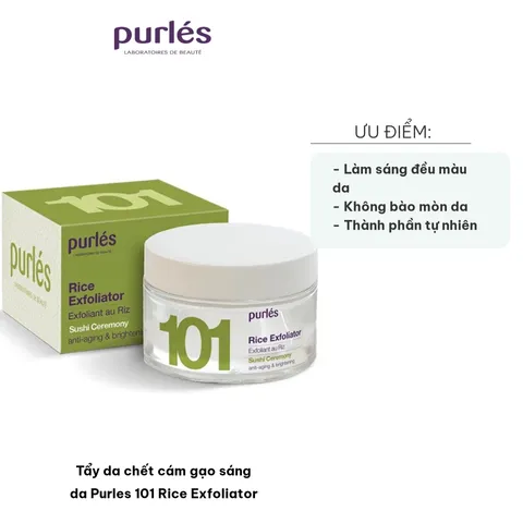 Tẩy Da Chết Cám Gạo Purles 101 Rice Exfoliator - Sáng Da, Làm Sạch Sâu, Chăm Sóc Da Tự Nhiên 50ml