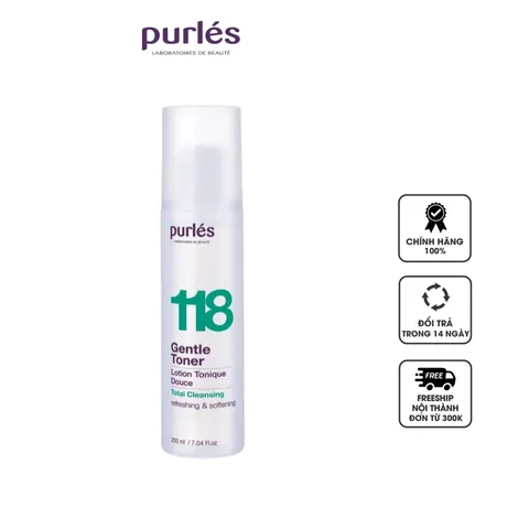 Nước Hoa Hồng Dịu Nhẹ Purles Gentle Toner 200ml - Cấp Ẩm, Cân Bằng pH, Phù Hợp Mọi Loại Da, Chất Liệu Tự Nhiên, Dưỡng Da Mềm Mịn