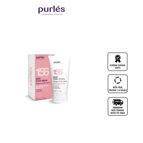 Mặt Nạ Cấp Ẩm Purles 156 SOS Calm Mask - Giúp Làm Dịu Da Khô Nhạy Cảm Với Chiết Xuất Tảo Biển Và Squalane 50ml