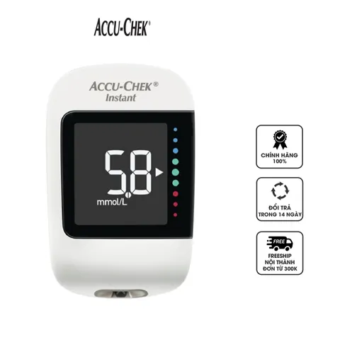 Máy Đo Đường Huyết Accu-Chek Instant - Kết Quả Nhanh Chỉ 4 Giây, Thiết Kế Nhỏ Gọn, Thích Hợp Sử Dụng Cá Nhân, Thiết Bị Y Tế Chính Hãng