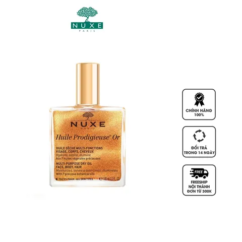 Dầu Dưỡng Khô Đa Năng Nuxe Huile Prodigieuse Or 100ml - Dưỡng Ẩm Toàn Diện Cho Da Mặt, Cơ Thể và Tóc