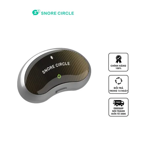 Máy Snore Circle YA4200 - Thiết bị hỗ trợ giảm ngáy, công nghệ EMA + TENS, theo dõi giấc ngủ qua ứng dụng Sleeplus, nhẹ và tiện dụng