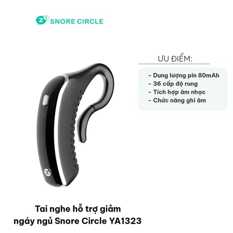 Tai Nghe Giảm Ngáy Ngủ Snore Circle YA1323 - Công Nghệ Dẫn Truyền Xương và Âm Nhạc Thư Giãn, Phụ Kiện Chăm Sóc Giấc Ngủ