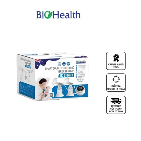 Máy Hút Sữa Điện Đôi Biohealth IE Smart 30 Cấp Độ - Thiết Kế Nhỏ Gọn, Dễ Sử Dụng, Lực Hút Mạnh Mẽ Cho Mẹ Bỉm Sữa
