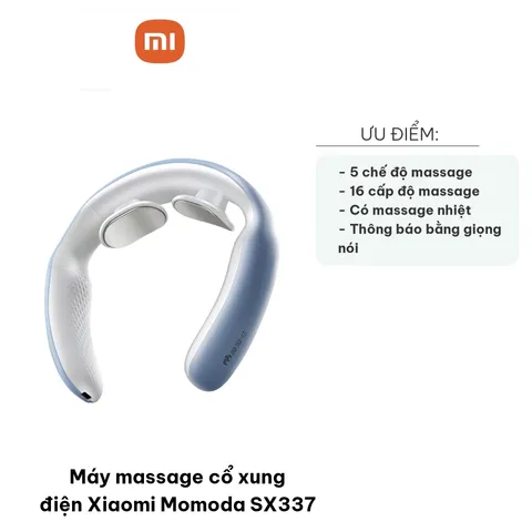 Máy Massage Cổ Xung Điện Xiaomi Momoda SX337 - Công Nghệ EMS Tiên Tiến, 5 Chế Độ Massage, 16 Tốc Độ Thư Giãn, Thiết Kế Nhỏ Gọn