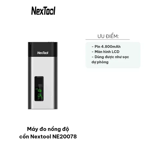 Máy Đo Nồng Độ Cồn Nextool NE20078 - Thiết Bị Đo Nồng Độ Cồn Mặt Hơi Thở Đa Năng, Pin 4800mAh, Màn Hình LCD Rõ Ràng