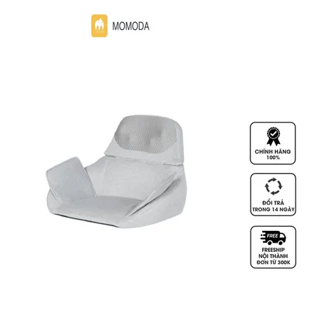 Đệm Massage Eo Mông Momoda SX352 Cao Cấp - Giảm Đau Lưng, Thư Giãn Với 4 Đầu Massage 3D Chất Liệu Thoáng Khí, Màu Xám