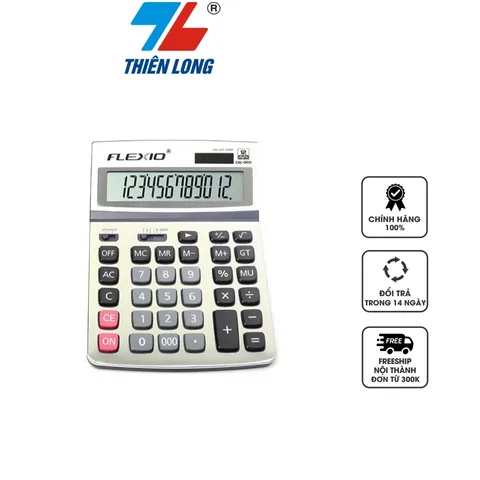 Máy tính cầm tay Flexio CAL-06S - Thiết bị tính toán năng lượng mặt trời, dễ mang theo cho học sinh và gia đình