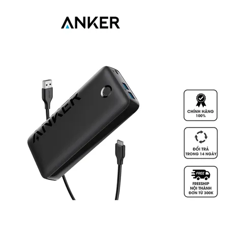Pin Sạc Dự Phòng Anker 335 PowerCore 20K A1288 20000mAh, Sạc Nhanh PD 20W, Tương Thích Nhiều Thiết Bị, Sạc 3 Cổng USB
