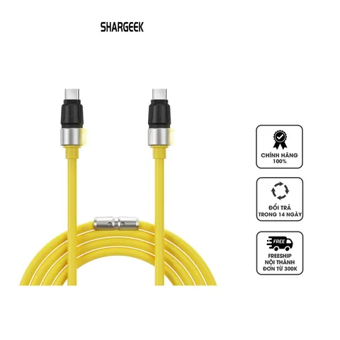 Cáp Sạc Nhanh Silicon Sharge Phantom SL107 1.2m - Hỗ Trợ Sạc Nhanh Cho Apple, Chất Liệu Bền Bỉ, Thiết Kế Độc Đáo