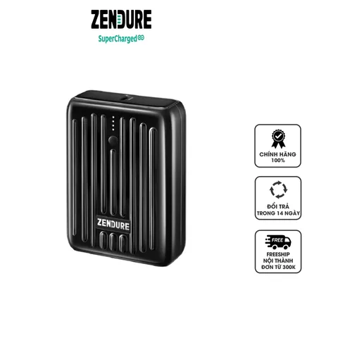 Sạc Dự Phòng Zendure Supermini ZDSM10PD 10.000mAh, 2 Cổng USB-C & USB-A, Sạc Nhanh Chống Nước, Pin Mini Gọn Nhẹ, Phụ Kiện Điện Tử Thời Trang