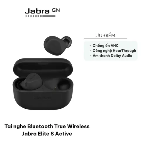 Tai nghe Bluetooth True Wireless Jabra Elite 8 Active - Âm thanh Dolby Audio sống động, Khử tiếng ồn ANC, Chống nước IP68, Thời gian sử dụng 56 giờ