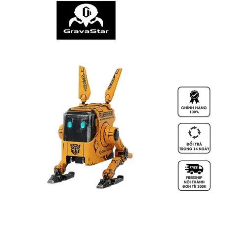 Củ Sạc Nhanh Robot GravaStar Alpha65 Gan 65W - Thiết Kế Độc Đáo, Công Nghệ GaN, Sạc Nhanh An Toàn, 3 Cổng USB