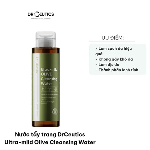 Nước Tẩy Trang DrCeutics Ultra-Mild Olive - Sạch Nhẹ Nhàng, Phù Hợp Mọi Loại Da, Không Gây Cay Mắt, Dưỡng Ẩm Tự Nhiên