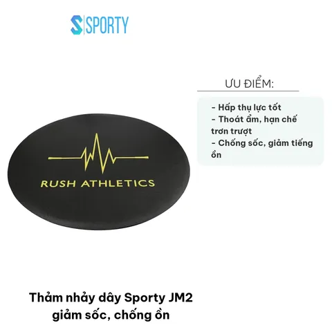 Thảm Nhảy Dây Sporty JM2 - Giảm Sốc, Chống Ồn, Chất Liệu Cao Cấp, Độ Dày 3mm, Thoát Ẩm Nhanh, Hạn Chế Trơn Trượt