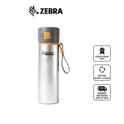 Bình Giữ Nhiệt Zebra Flask Zelect 112949 480ml - Thiết Kế Tinh Tế, Giữ Nóng 8 Giờ, Giữ Lạnh 12 Giờ, Phù Hợp Đi Học, Đi Làm, Đi Picnic