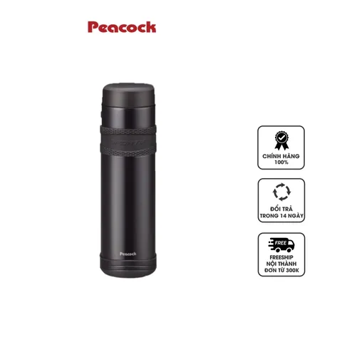 Bình giữ nhiệt Peacock AMJ-R100 1L - Thép không gỉ, Giữ nhiệt lâu, Dùng cho nước nóng/lạnh, Phụ kiện tiện ích cho mùa đông hè