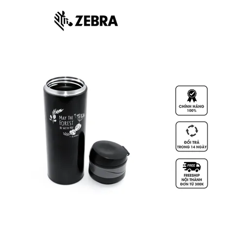 Bình Giữ Nhiệt Inox Forest Collection Zebra 500ml - Nắp Bật Van Nhấn 2 Chiều Thông Minh, Chống Rò Rỉ, Giữ Nhiệt Lên Đến 12 Giờ