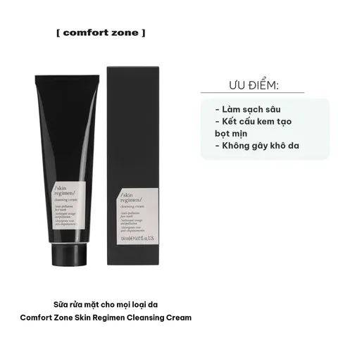 Sữa Rửa Mặt Dạng Kem Comfort Zone Skin Regimen Cho Mọi Loại Da - Làm Sạch Sâu, Không Gây Khô Da, 150ml